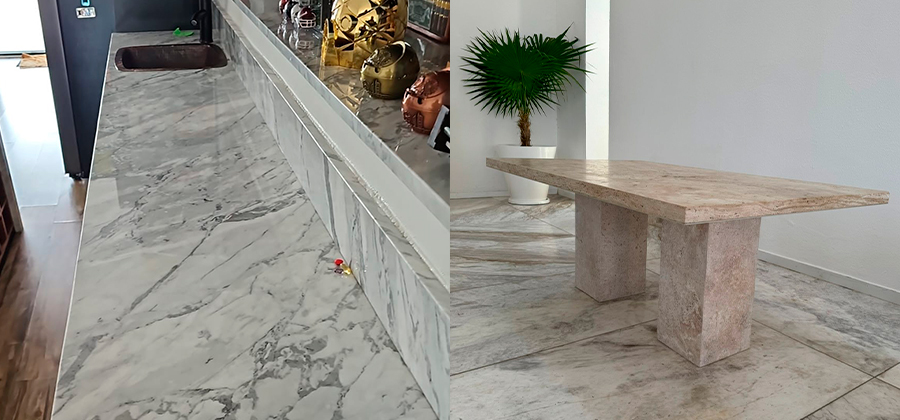 Mesas de mármol diseñadas por Mr. Mármol